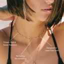 Bettina White Enamel Beaded Choker Necklace, view 2