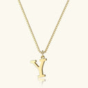 Tierney Gold Initial Necklace, view 36