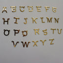 Letter Name Necklace, Custom Name in Spaced Gold Letters on a Chain, 1 to 10 Letters
