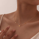 Heart Pendant Necklace for Women, 18K Gold Plated Stainless Steel