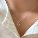 Circle Pendant Necklace for Women, Minimalist Lightweight Necklace
