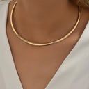 Gold Collar Necklace for Women, Statement Choker Necklace