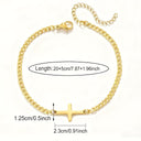 Duncan Men's Sideways Cross Chain Bracelet, view 2