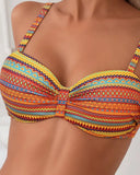Amy striped two piece bikini set, view 2
