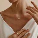 Pearl Pendant Necklace for Women, Dainty Faux Pearl on Gold Chain