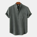 Hobart Men's Solid Colour Cotton Button Shirt, view 9