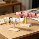 Emma T-Shaped Wooden Bracelet and Watch Display Stand Set of 2