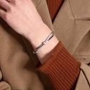 Rhinestone Bangle Bracelet for Women, Minimalist Gold or Silver Bangle