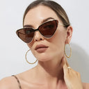 Tulum cat eye sunglasses with a gold metal frame and tinted lenses