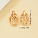 Double Hoop Earrings for Women, Knotted Gold or Silver Statement Earrings
