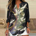 Breezy Chic Flight Print Blouse