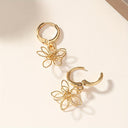Small Flower Earrings for Women, Gold Tone, Nickel Free Plated Posts