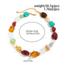 Boho Bead Necklace for Women, Colourful Resin Statement Necklace