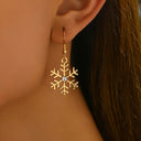 Neve Gold Snowflake Earrings