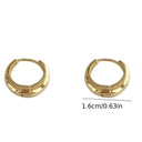Gold Hoop Earrings for Women, Glossy Teardrop Huggie Hoops