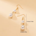 Pearl Teardrop Earrings for Women, Faux Pearl Drop Earrings, Gold