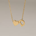 Heart Initial Necklace A to Z, Dainty Gold Letter Necklace for Women