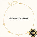 Gold Flower Necklace for Women, 304 Stainless Steel Floral Collarbone Necklace
