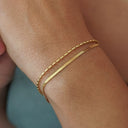 Layered Pearl Chain Bracelet, 304 Stainless Steel, 18K Gold Plated