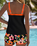 Hattie two-piece beach tankini set in bright colours, view 2