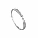 Rhinestone Bangle Bracelet for Women, Minimalist Gold or Silver Bangle