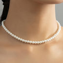 Bead Ball Necklace for Women, White, Yellow, Black or Pink