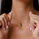 Josephine Gold Roman Coin Pendant Necklace, view 3
