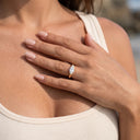 Ava Gold East West Marquise Ring, view 3