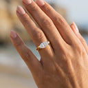 Ava Gold East West Marquise Ring, view 2