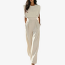 Hanne minimalist jumpsuit with defined waist, view 5