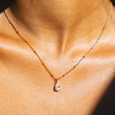 Alanna White Teardrop Stone Pendant Necklace, view 14