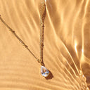 Alanna White Teardrop Stone Pendant Necklace, view 15