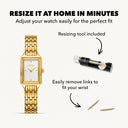 Freya Gold Mother-of-Pearl Dial Watch for Women, view 3