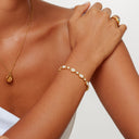 Charis Bezel Set Zircon Station Chain Bracelet, view 3
