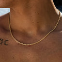 Desmond Men's Gold Rope Chain Necklace, view 6
