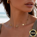 Gold Flower Necklace for Women, 304 Stainless Steel Floral Collarbone Necklace