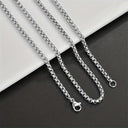 Pierce Square Link Chain Necklace, view 6