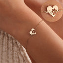 Paw Print Heart Bracelet with Engraved Name, Gold, Silver or Rose Gold, Pet Lover Gift
