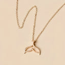 Mermaid Pendant Necklace, Gold Tone Ocean Necklace for Women
