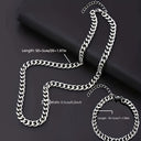 Callan Men's Curb Chain Necklace and Bracelet Set, view 4