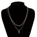 Oscar Men's Layered Spike Pendant Necklace, view 4