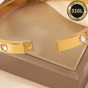 Gold Bangle Bracelet for Women, 316L Stainless Steel, Waterproof, Hypoallergenic