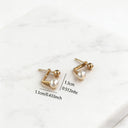 Front Back Earrings for Women, Korean Style Gold Earrings