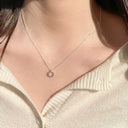 Circle Pendant Necklace for Women, Minimalist Lightweight Necklace