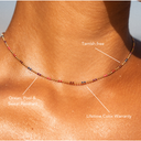 Isadora Rainbow Beaded Choker Necklace, view 6