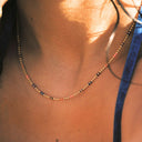 Isadora Rainbow Beaded Choker Necklace, view 4