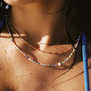 Isadora Rainbow Beaded Choker Necklace, view 12