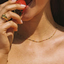 Isadora Rainbow Beaded Choker Necklace, view 15