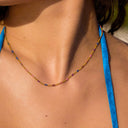 Isadora Rainbow Beaded Choker Necklace, view 9