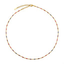 Isadora Rainbow Beaded Choker Necklace, view 10
